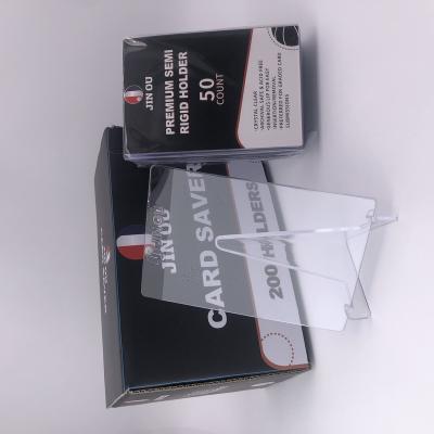 China Best Semi Rigid Lozenge Card Sleeves For PVC Price JO-KY-03 Sports Card Tender Cards for sale