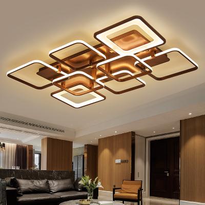 China Modern Decorative Modern Iron Available Frame Indoor Square Aluminum Dimmable Ceiling Light For Home for sale