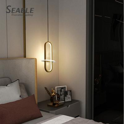 China Easy To Install Hot Selling Lamp Body 24w 48w Chandelier Aluminum Acrylic Long Hanging Bar Led Pendant Light for sale