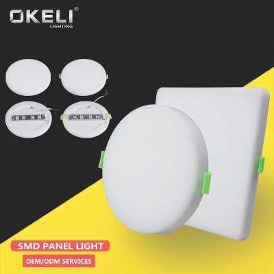 China Best Price Modern PS Hotel OKELI Club Store 10w 15w 20w Home Square Recessed Mounted Frameless Led Panel Light for sale