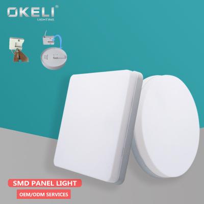 China OKELI Modern High Quality Indoor Desk 18w 24w 36w 48w Square Dimmable Surface Mounted Led Panel Light Frameless for sale