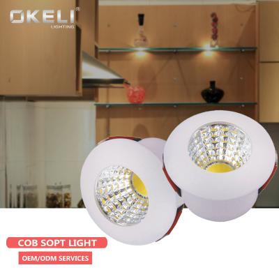 China OKELI Promotion Mini Commercial Office Pure Aluminum 1W Modern COB Recessed Ceiling LED Downlights for sale