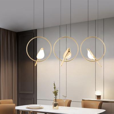 China Easy To Install Easy Installation Fashion Aluminum Bird Pendants Home Bedroom 10Watt LED Chandelier Lamp Lights for sale