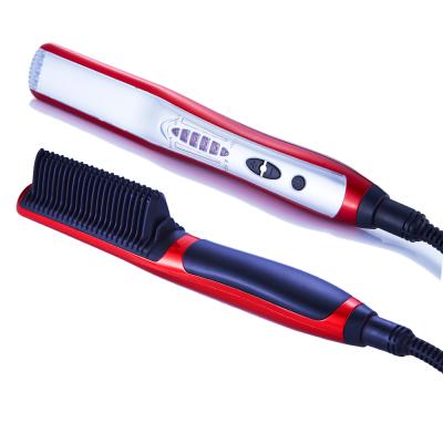 China Salon Electric Fast Ceramic Hair Straightening Comb Profesional Hair Straightening Brush for sale