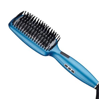 China 2020 Waterproof New Design Hair Straightener Comb Ionic Electric Hair Straightening Brush For Women Men for sale