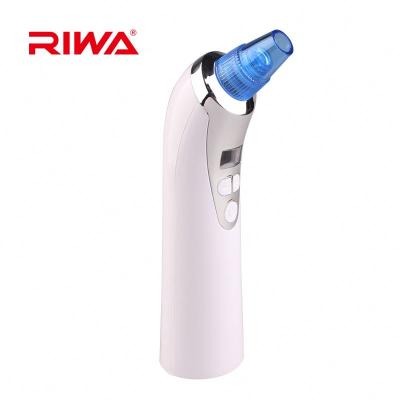 China USB Cable Pore Blackhead Acne Treatment Vacuum Rechargeable Blackhead Remover Digital LCD Display RIWA GWF209 for sale