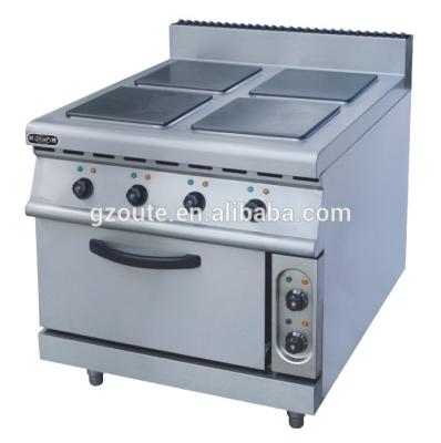 China Commercial Stainless Steel Electric Chain Cooker With 4,6,8 Burner Electric Square Hot Plate With Oven for sale