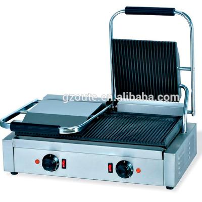 China CE Certification Stainless Steel Table Top Barbecue Removable Electric Oil Collector Double Sized Smooth Griddle Grill for sale