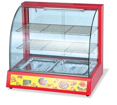 China CE Approved Electric Curved Glass Table Top Heating Showcase 740x540x710mm for sale