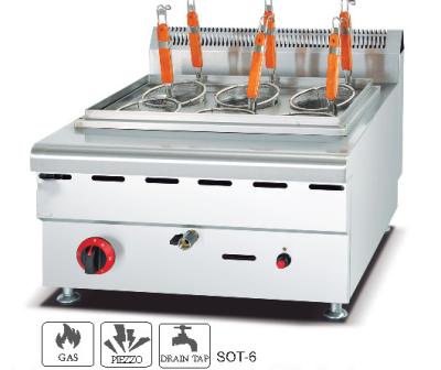 China Stainless Steel Worktop Gas Pasta Cooker for sale