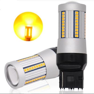 China T20 W21/5w 1156 BA15S PAR P21W Amber White Bulb DRL 7443 led turn signals OEM ODM 7440 7443 no error NO brake hyper instant led turn signal light for sale