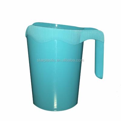 China Sustainable popular plastic milk pitcher with handle, milk pitcher, hot sale milk jug for sale