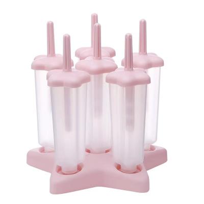 China Plastic Juice Popsicle Mold Suppliers News Children's Popsicle Viable Chinese Cool Material Mold 6 Cavities for sale