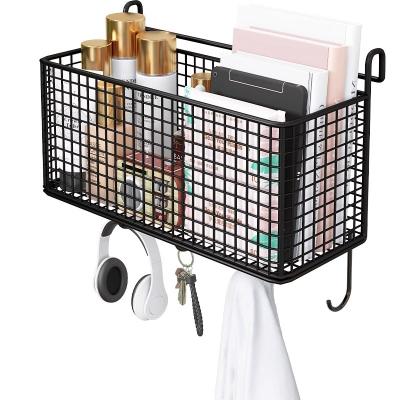 China Durable High Quality Wholesale Multifunctional Hanging Wall Mounted Wire Mesh Storage Basket for sale