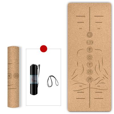 China Anti Slip New Design Exercise and Fitness Instruction Cork Yoga Mat Rubber Natural Sports for sale