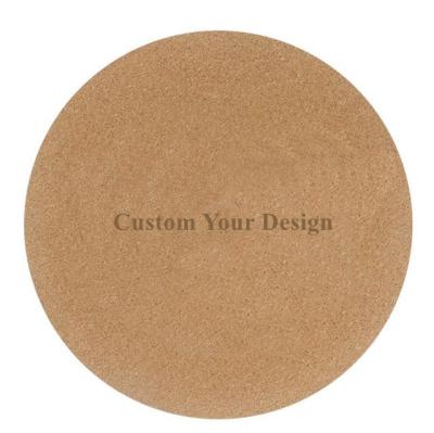 China Custom Made Non-Slip Floor Mat Premium Exercise Stretch Cork Circle Round Cork Meditation Large Yoga Matt Cork for sale