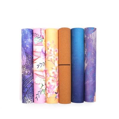 China Custom Made Personalized Yoga Mat Natural Rubber Non-Slip Outdoor Bottom Fitness Pilates Microfiber Suede Logo Yoga Mat for sale