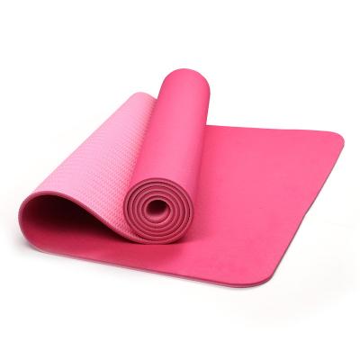 China High Quality Yoga Mat Custom Double Color Tape Smart Non-slip Fitness Exercise for sale