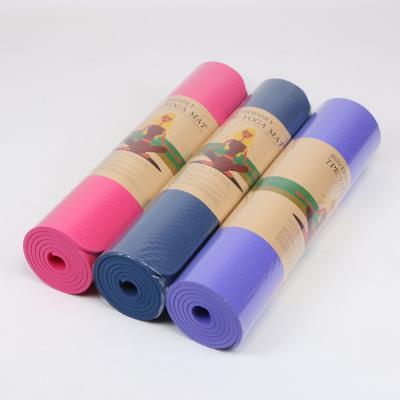 China Non-Slip Customizable Eco-Friendly Yoga Mat Printed Tape Design for sale