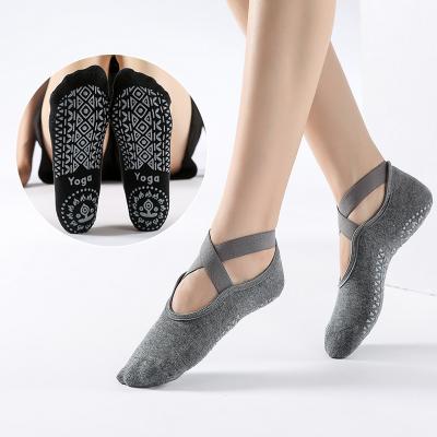 China Wholesale Breathable Women Cushioned Padded Anti-Slip Grips Yoga Pilates Ballet Barre Socks for sale