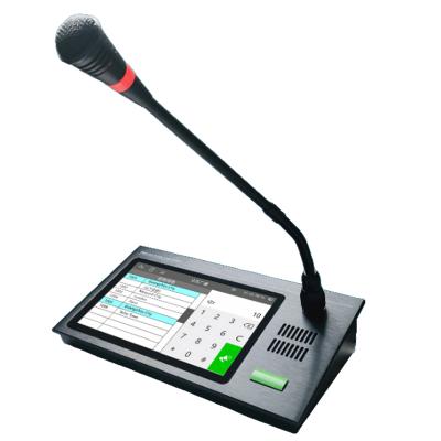 China Desktop IP Intercom / SIP Intercom Microphone Supports Broadcast Conference Intercom Function for sale