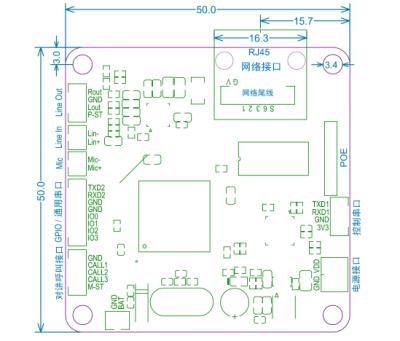 China Pen SIP/TCP/IP intercom module supports two-way background music playback. for sale