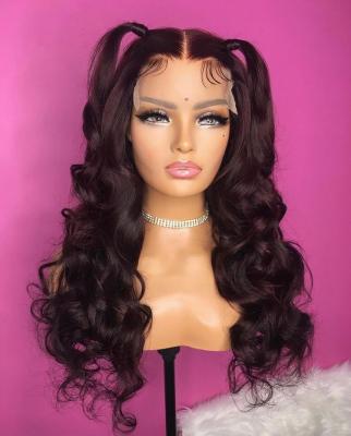 China Body Wave Sellers Glueless HD Sheer Cuticle Aligned Raw Unprocessed Indian Wigs For Women Full Color Virgin Body Wave Lace Front Wig for sale