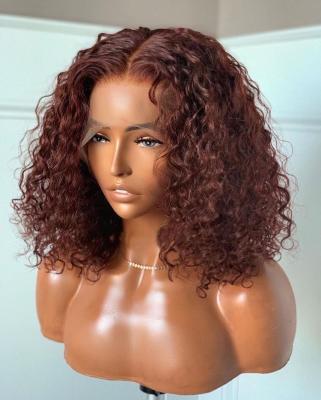 China Straight Side Part T Blonde Brazilian Women's 613 Bob Lace Front Wigs For Short Pixie Cut Wave 13x4 Body Wave Lace Front Wig Human Hair for sale