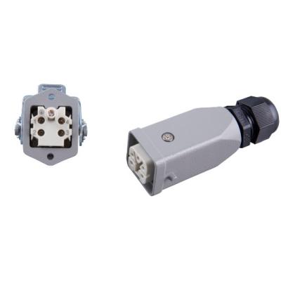 China Industrial 5 Core Heavy Duty Connectors Rectangular Aviation Plug Waterproof Top And Side 16A for sale