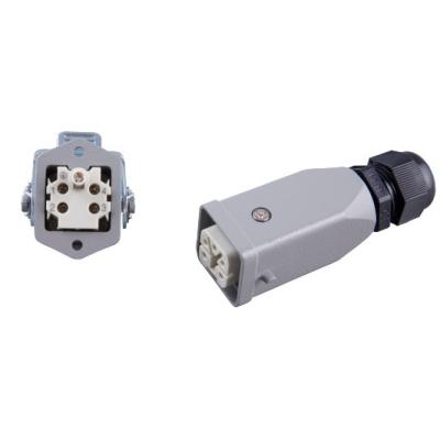 China Industrial Heavy Duty Connector 5 Core 16A Aviation Plug Rectangular Waterproof Top And Side for sale