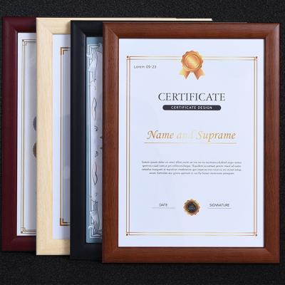 China Rustic document or certificate frames made of high definition solid wood glass for sale