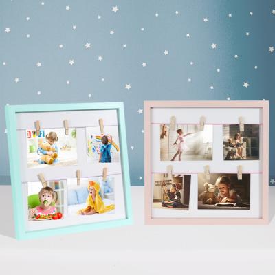 China Modern Baby's First Year Photo Frame 2021 Show Kids Art Wall Picture Photo Frames 8 Inch Wooden for sale