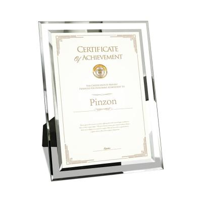 China Beautiful Rustic Diploma Frame Certificate Glass Photo Frames For Table Top Display Custom for sale