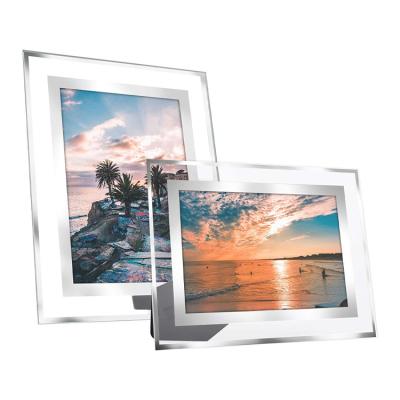 China New Classic / Postmodern Silver Glass Picture Frame Customizable New Size 8 X10 OEM Photo Frame Standing Wall Hanging Art for sale