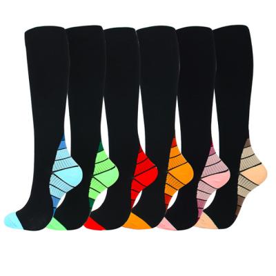 China High Quality Anti-Fault Sports Straight Up Medical Compression 20-30mmhg Sports Cycling Socks for sale