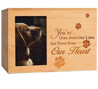 China Custom Wholesale Dogs Pet Ashes Pet Cremation Ashes Urns Photo Frame Burial Cremation Urns for sale