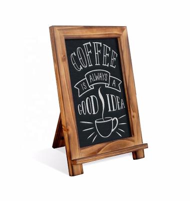 China A-frame Vintage Country Style Chalk Sandwich Board Wooden Board 9.5x14inch Country Style Message Board Rustic Free Sidewalk Sign for sale