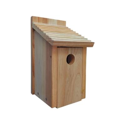 China Breathable Wooden Bluebird House Aviary Bird Nest Waterproof Solid Wood Easy Cleaning With Lock And Safe Vents for sale