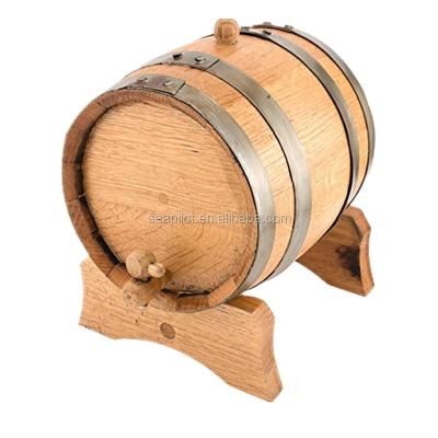 China 2021 Beer Customize Display Red 5 Liter Family Hotel Restaurant Family Oak Wine Rack Wooden Barrel for sale