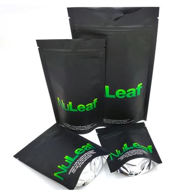 China Recyclable Black Plastic Packaging Bags Zipper Lock Two Side Stand Up Zip Lock Plastic Pouches For Food Packaging Zipper Bags for sale