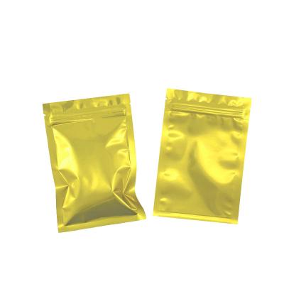 China Security Sell Well New Type Golden Aluminum Foil Bag Valve Zip Lock Plastic Packaging Bag for sale