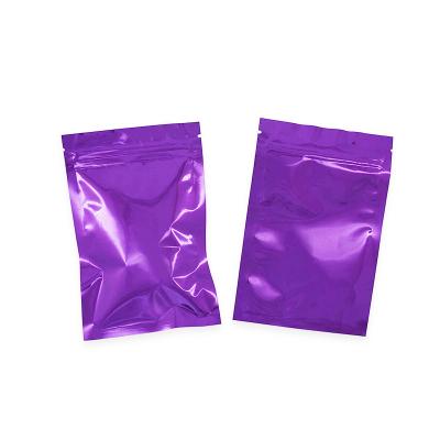 China New Design Purple Disposable Aluminum Foil Bag Valve Bag Food Zipper Lock Plastic Packaging Bag Hot Selling for sale