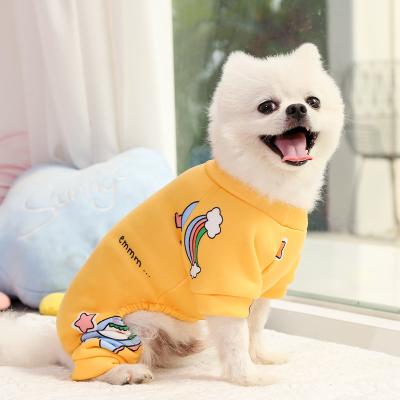 China Cute Stocked Winter Pet Clothing 4 Legs Home Style For Teddy French Bulldog Pomeranian Dog And Cat Clothes for sale