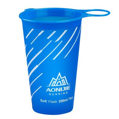 China New AONIJIE SD22 200ML High Quality Soft Outdoor Accessories Running Reusable Collapsible Folding Water Cup TPU Drinks Water Cup for sale