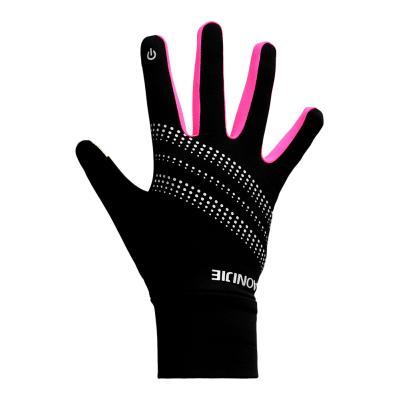 China Polyester+spandex Factory Outdoor Running Mitt AONIJIE M-50 Touch Screen Women Men Autumn Windproof Sports Woven Gloves Winter Gloves Directly for sale