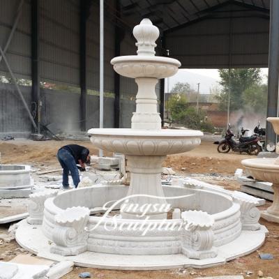 China Modern Wholesale Stone Garden Products Garden Marble Tier Fountain for sale