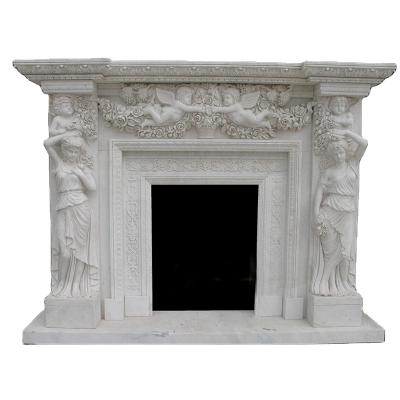 China Traditional Modern Design Best Selling Fireplace White French Porcelain for sale