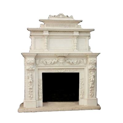 China Brand New Traditional Double Layer Fireplace Mantel With Best Price for sale