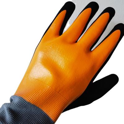 China Anti-slip Double Coated Waterproof Latex Gloves for sale