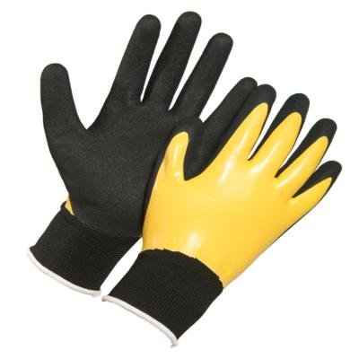 China Anti-slip High Quality Durable Using Various Smooth Nitrile Safety Work Gloves Custom for sale